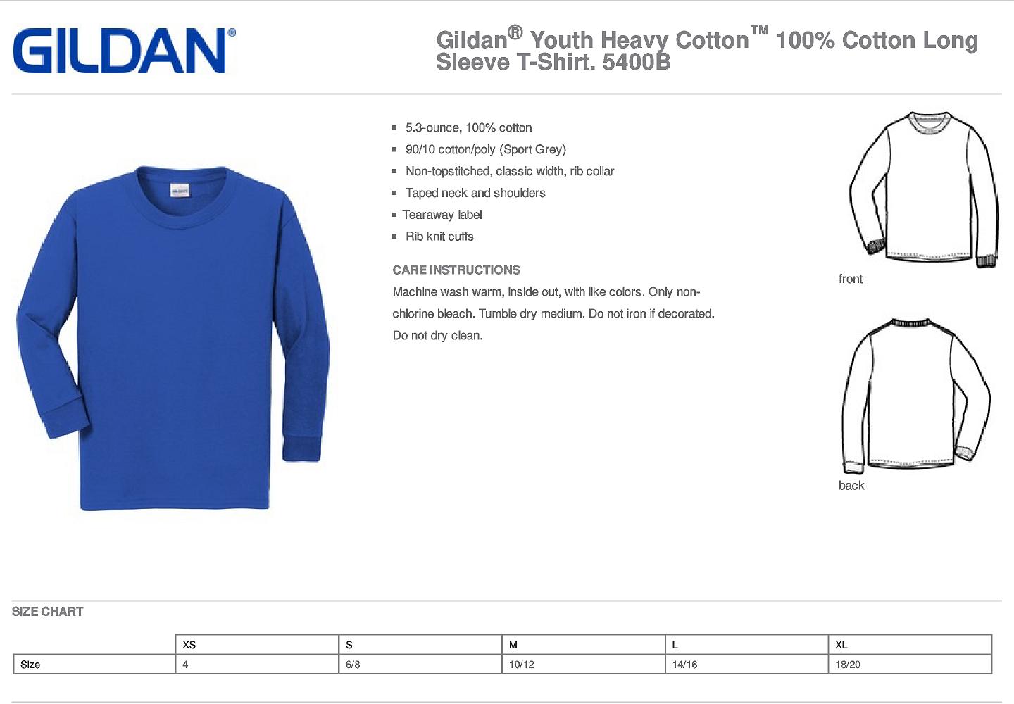 Gildan YOUTH Long Sleeve Tee 03