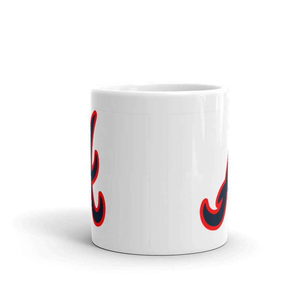 "A" White glossy mug