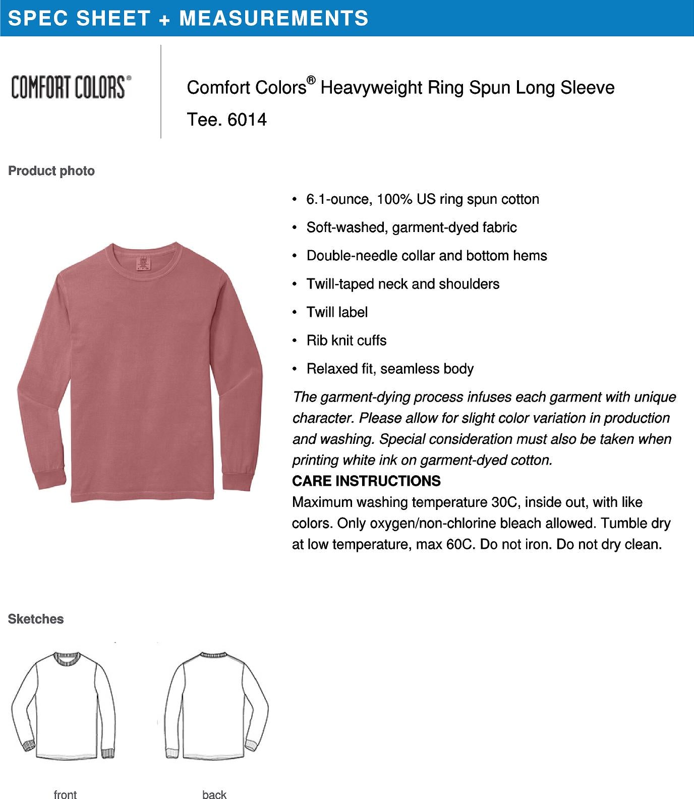 Comfort Colors Long Sleeve Tee 2601