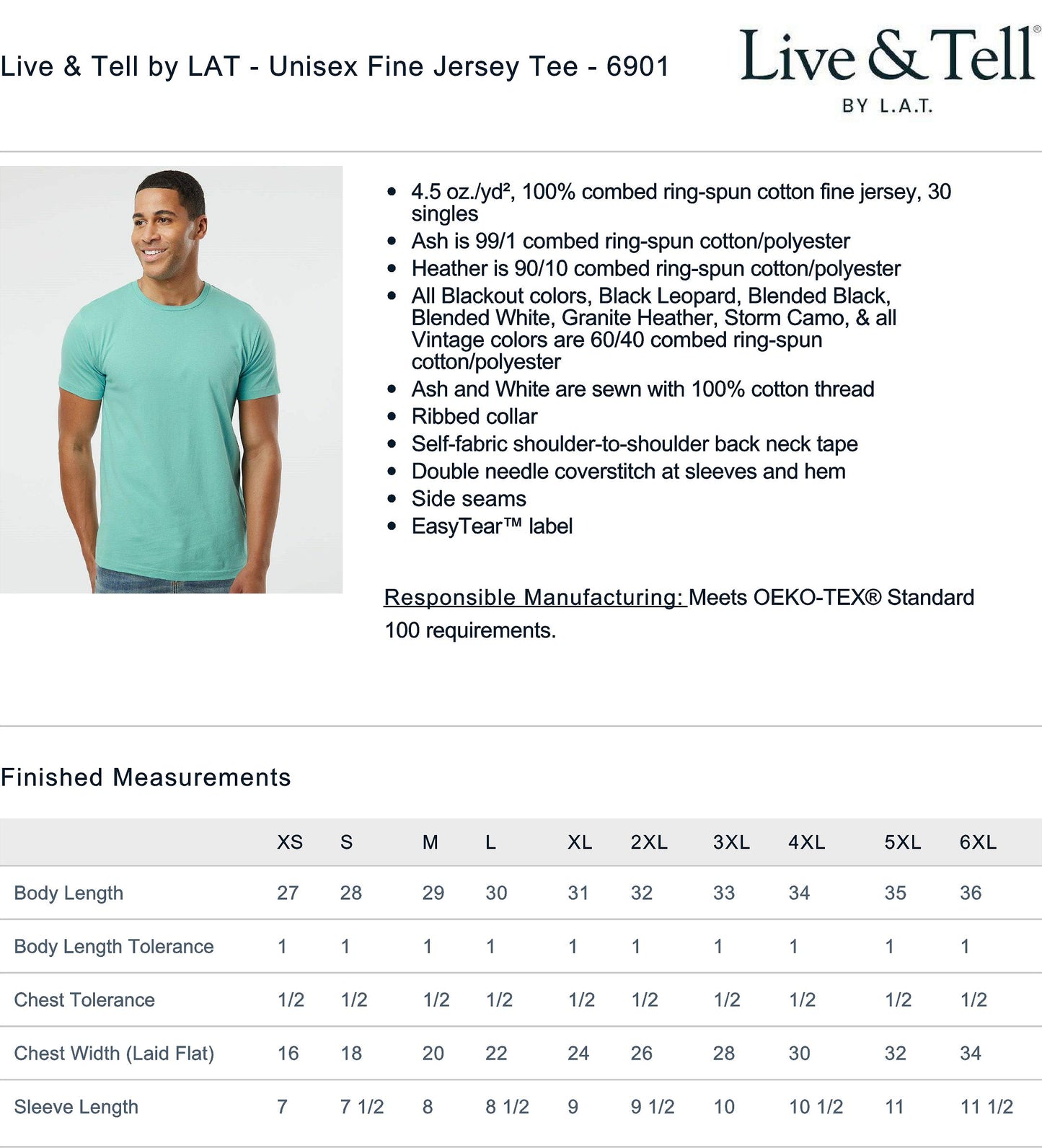 LAT Apparel Tee 2606