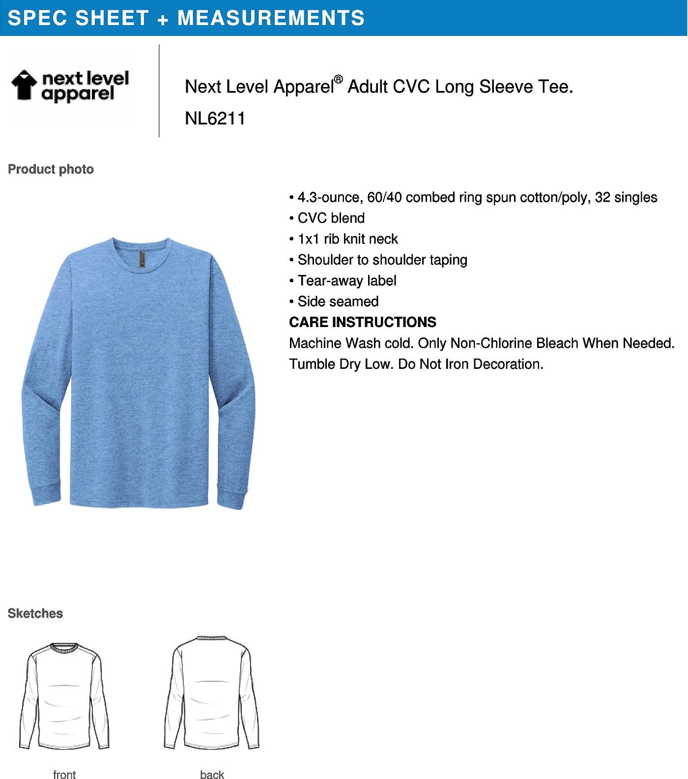 Next Level Long Sleeve Tee 2506
