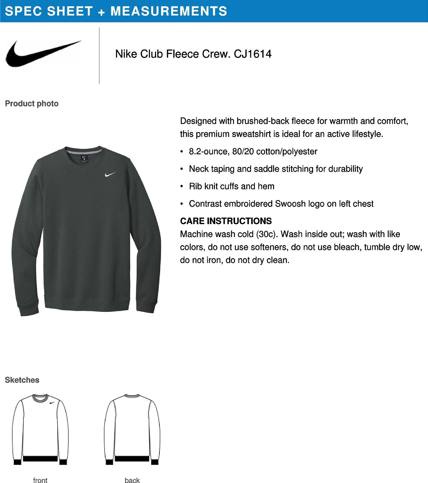 Nike Club Fleece Crew Sweatshirt 2603