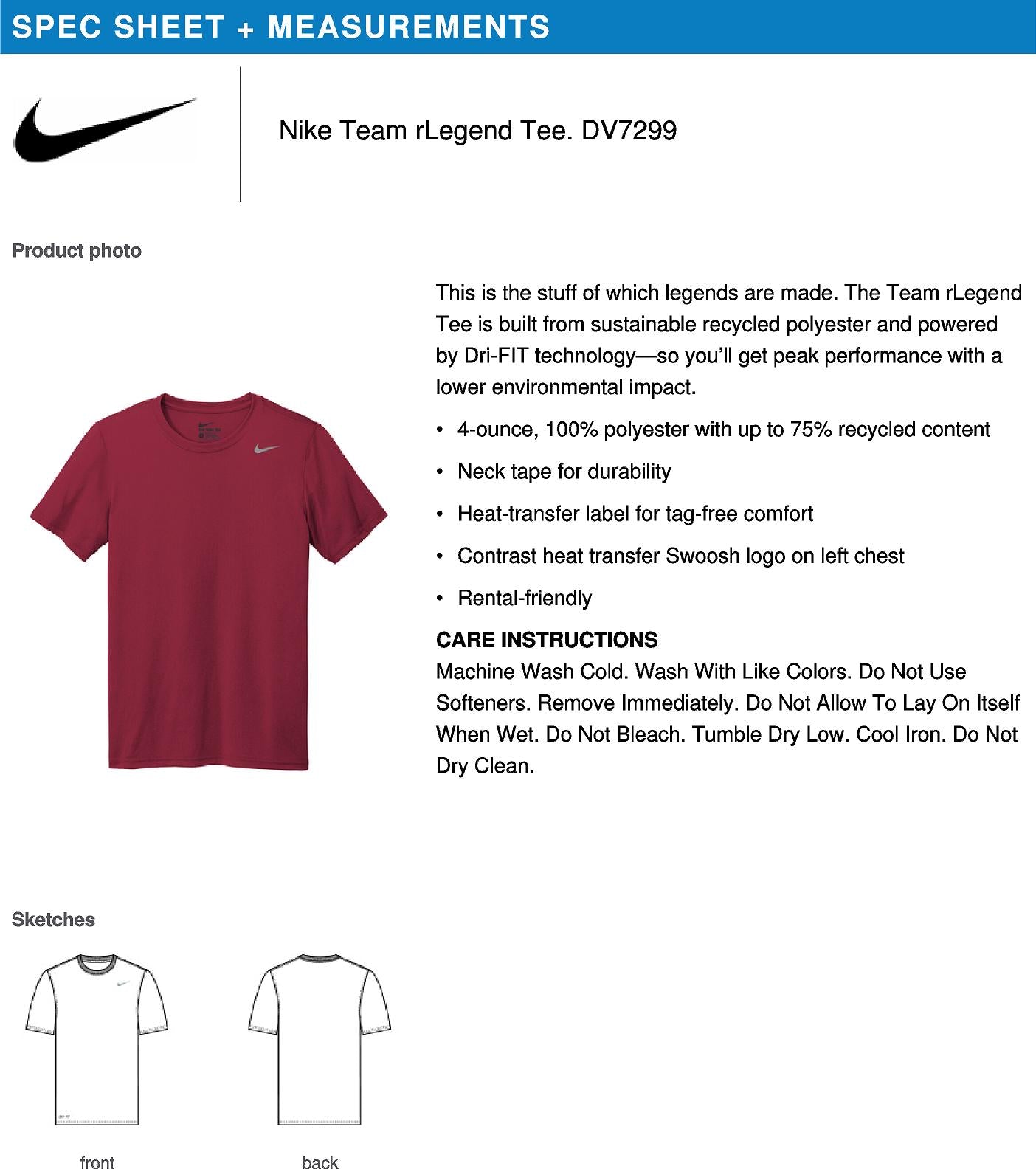 Nike Team Legend Tee 2602