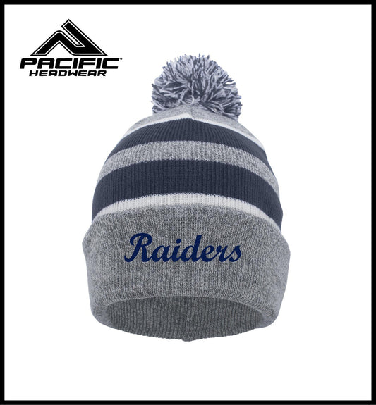 Pacific Headwear Knit Fold Over Pom Pom Beanie 26F