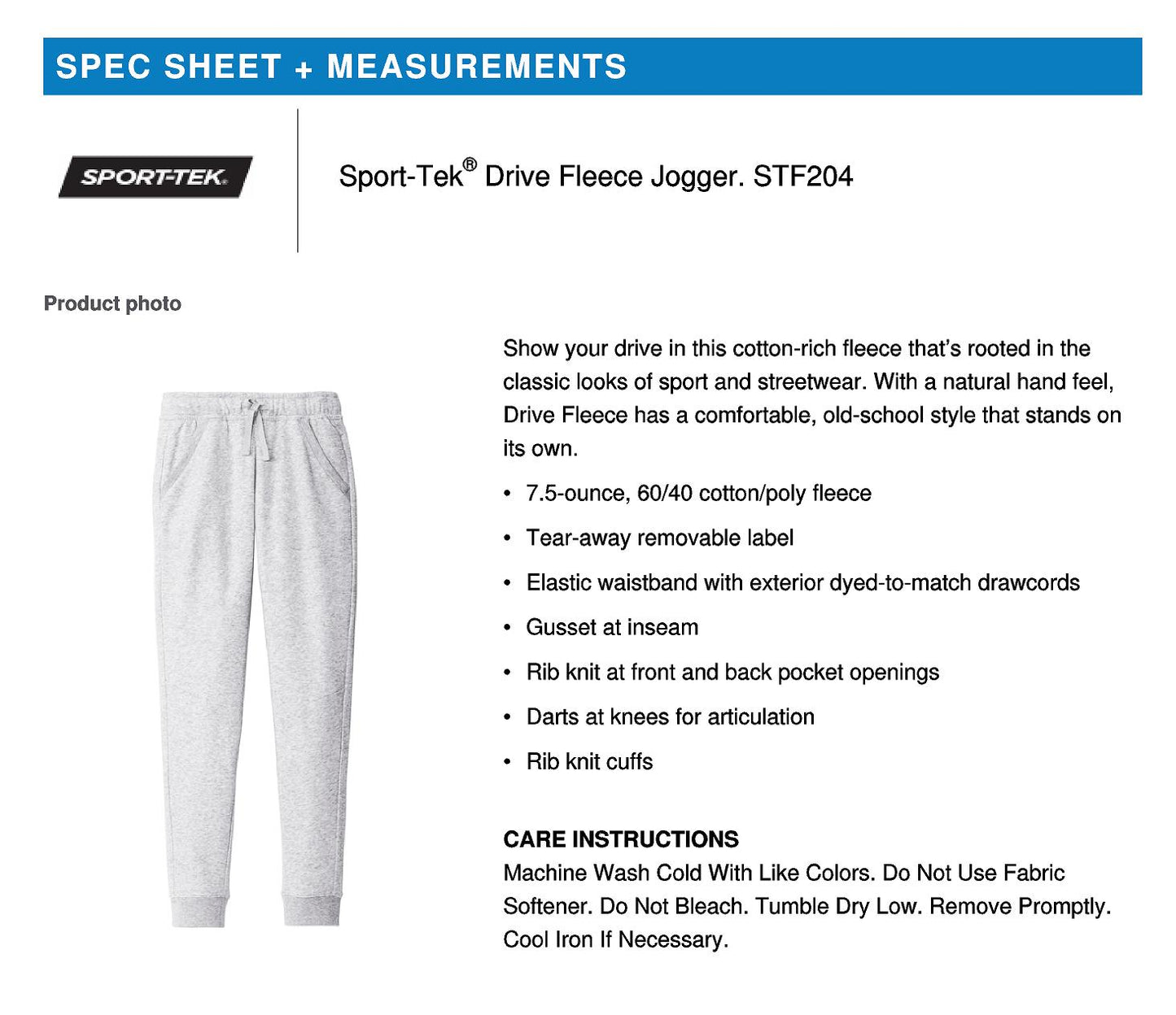 Sport Tek Drive Fleece Joggers 26B
