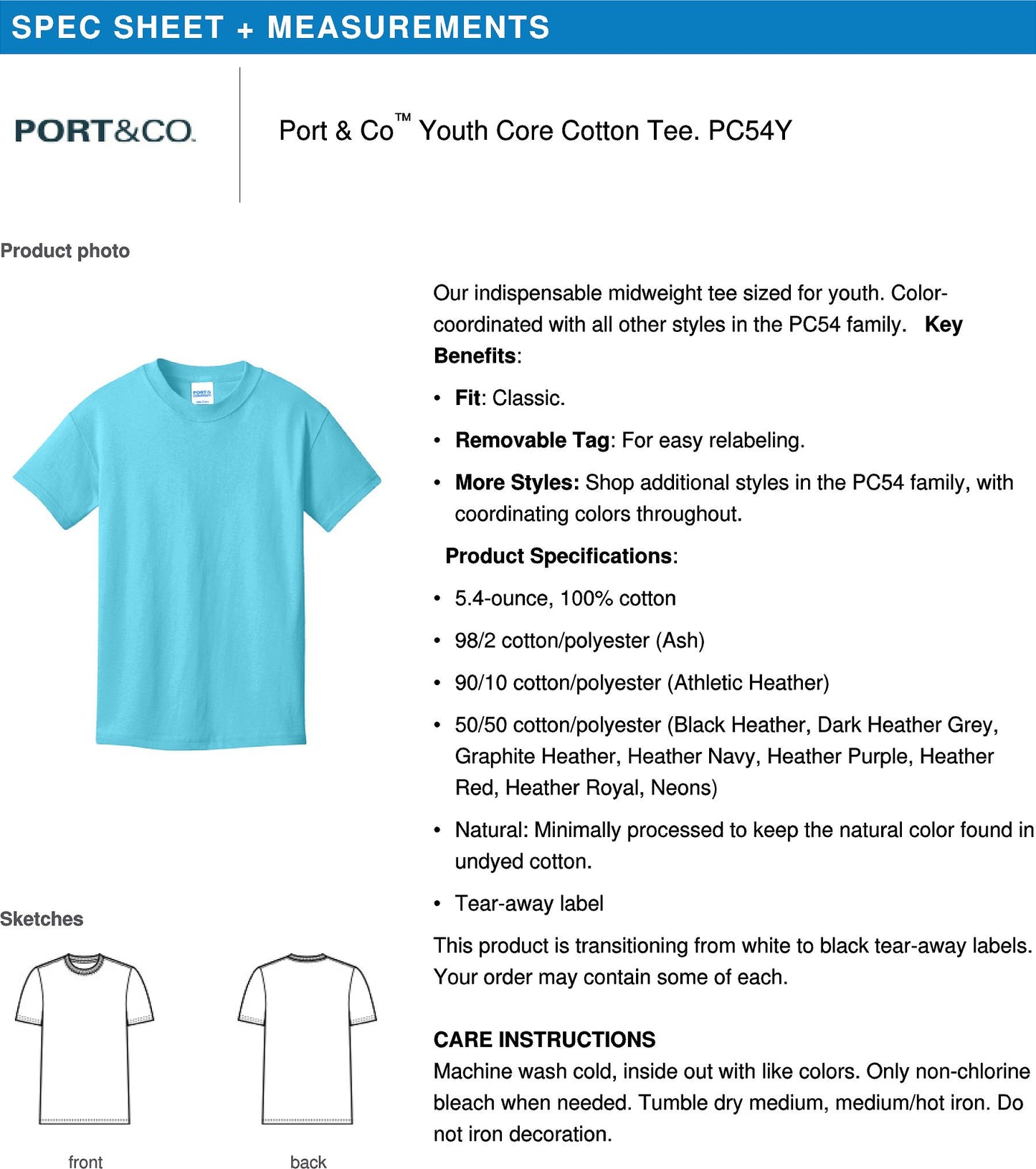 Port & Company Youth Tee 2601